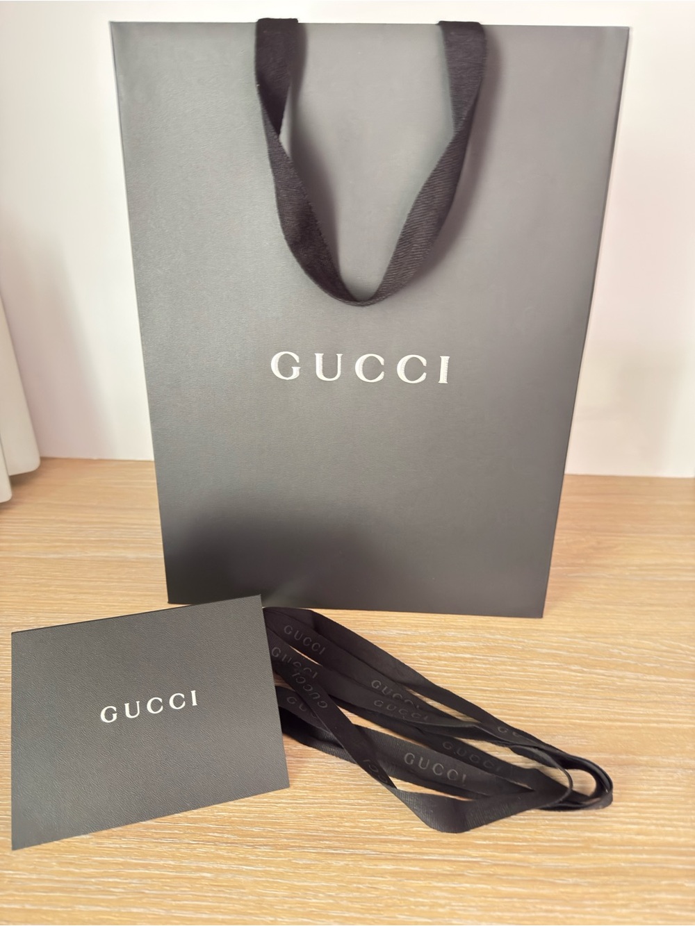 Gucci Gift Bag with Card Holder and Ribbon